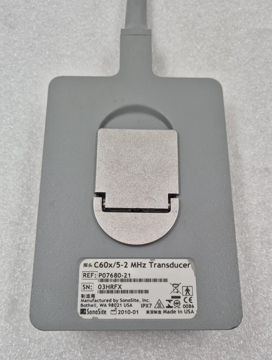 SonoSite C60x/5-2 MHz Transducer P07680-21 Convex Array Ultrasound Probe *AS-IS*