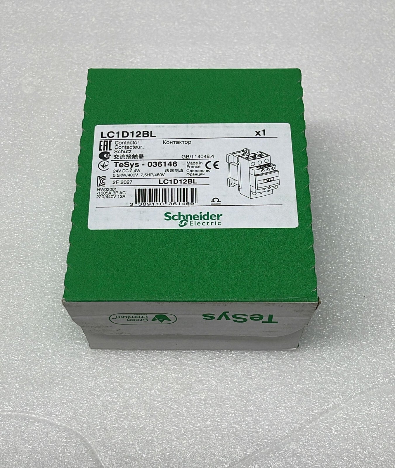 [LOT OF 3] NEW- Schneider Electric LC1D12 BL Relay Contactor