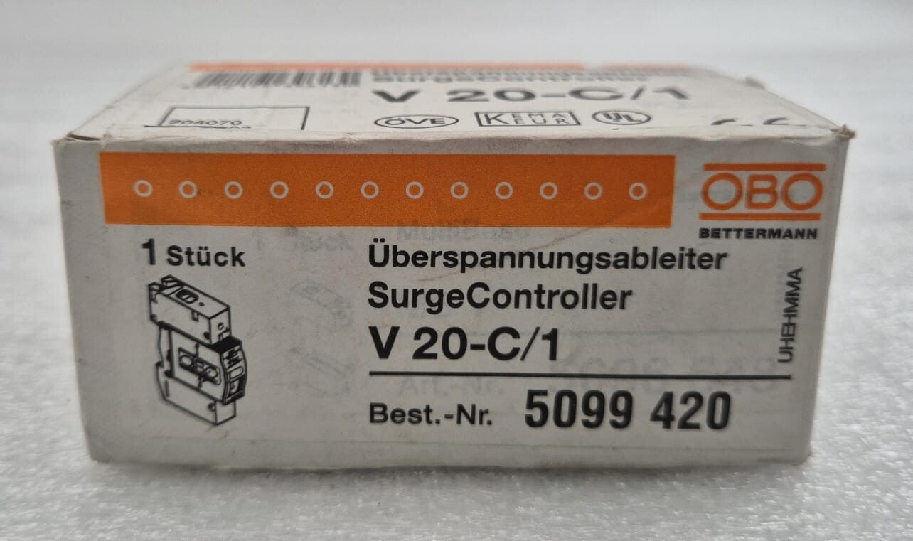 NEW SEALED - OBO BETTERMANN V20-C/1 Surge Controller 5099-420