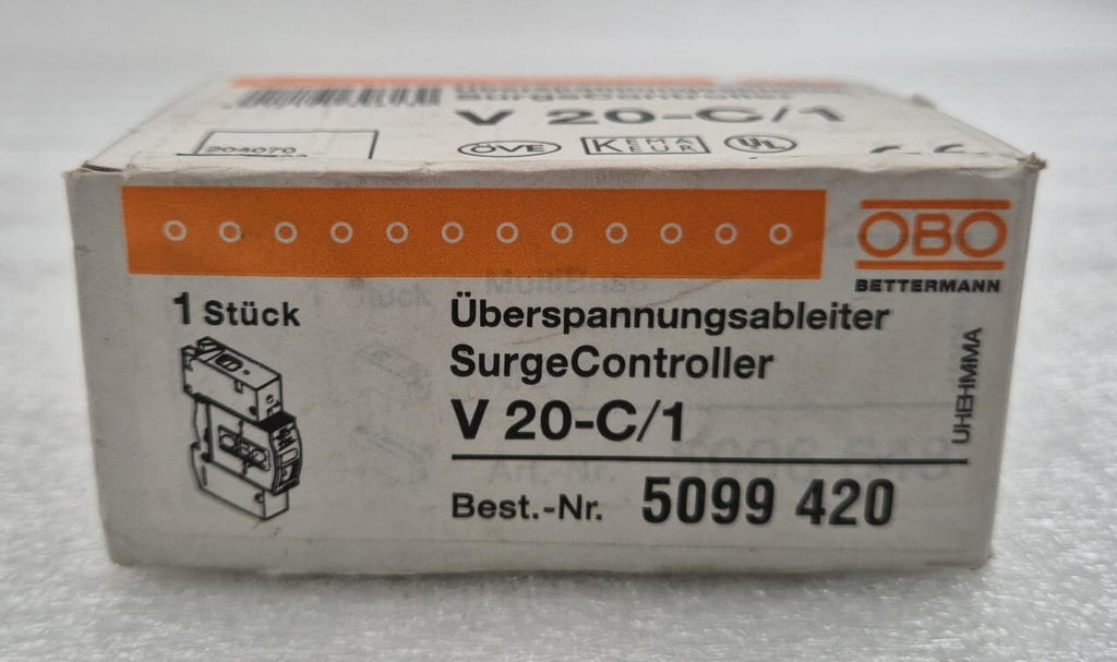 NEW SEALED - OBO BETTERMANN V20-C/1 Surge Controller 5099-420