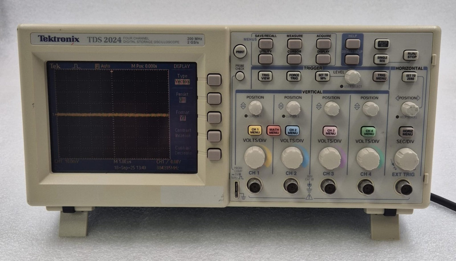 Tektronix TDS2024 Four Channel Digital Storage Oscilloscope 200MHZ 2GS/s *AS-IS*