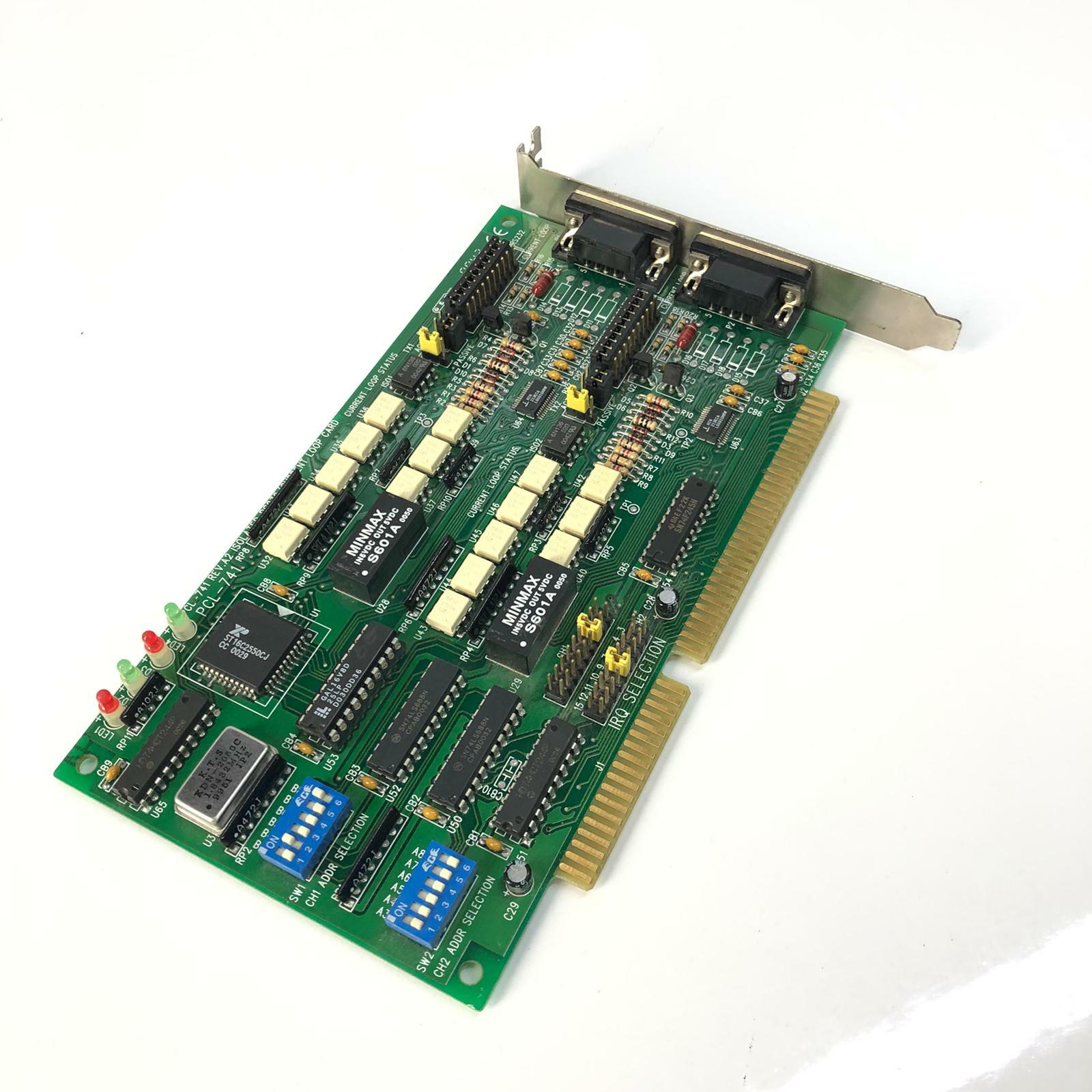 Advantech PCL-741 Rev a2 Isolated Rs232 Current Loop 2 port Communication Card