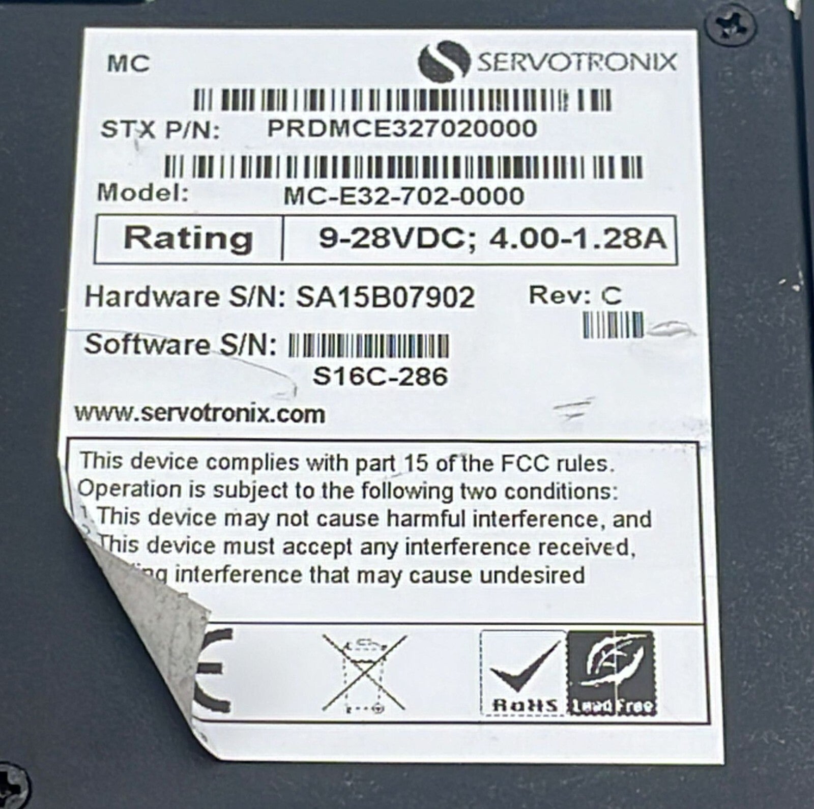 SERVOTRONIX MC-E32-702-0000 MC Multi Axis Motion Controller PRDMCE327020000