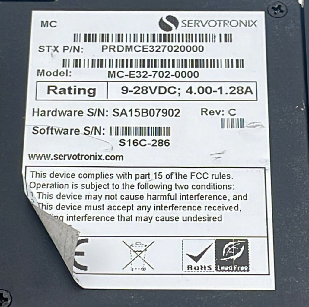SERVOTRONIX MC-E32-702-0000 MC Multi Axis Motion Controller PRDMCE327020000