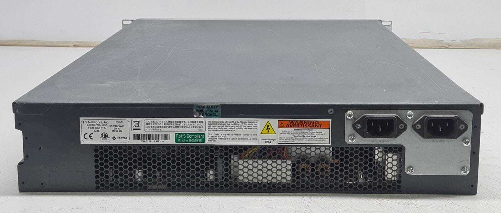 F5 networks 6400 BIG-IP LTM Local Traffic Manager Load Balancer 200-0258-11