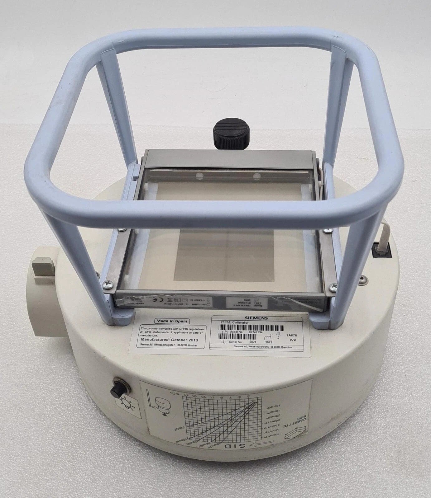 SIEMENS Collimator 07742294 for MOBILETT XP Eco