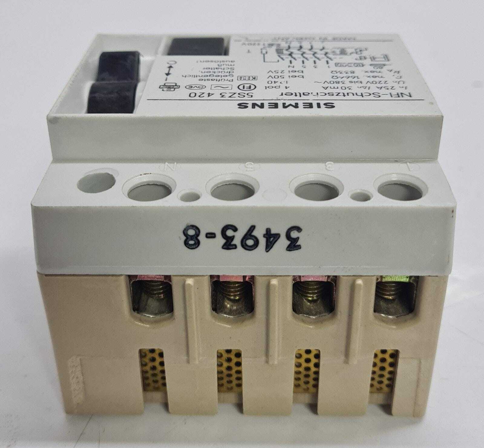 Siemens NFI-Protection Switch 5SZ3 420 Circuit Breaker