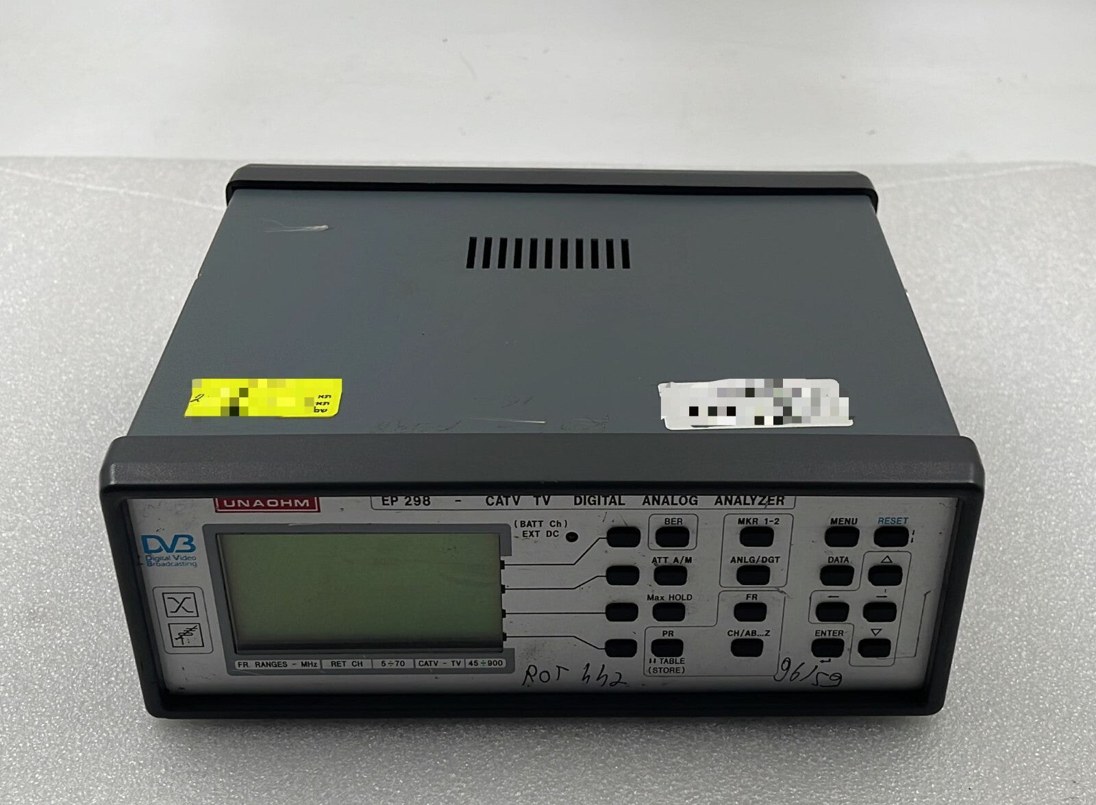 UNAOHM EP 298 CATV TV DIGITAL ANALOG ANALYSER 45-900 MHz DVB W/ CASE **AS IS