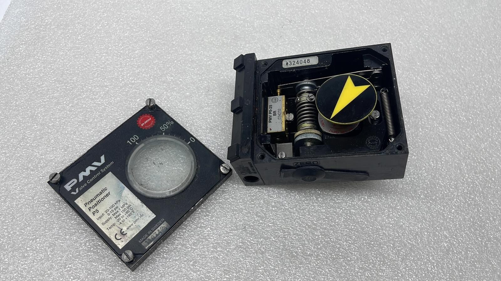 PMV PNEUMATIC POSITIONER P5 S/N 310742 20-100kPa 3-15 psi **AS IS