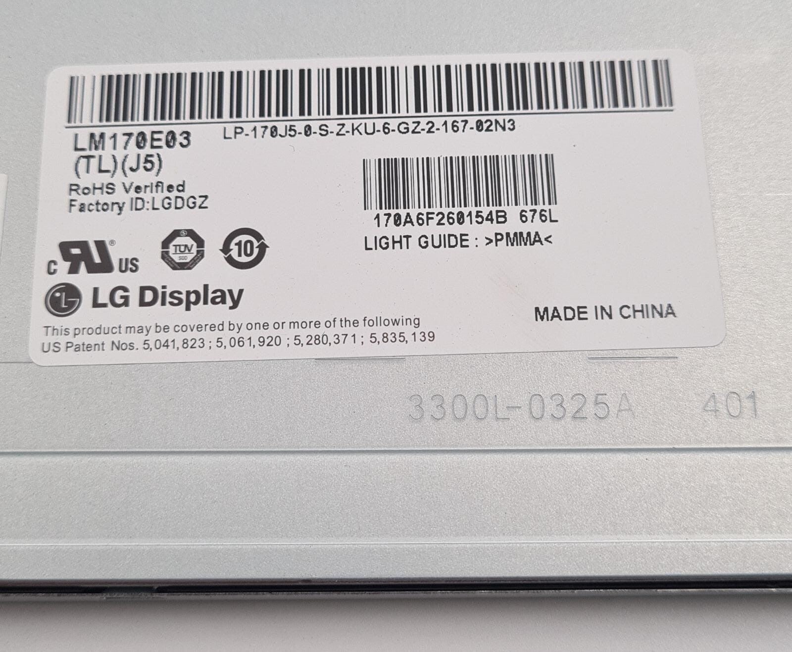 LG Display LM170E03-TLJ5 LCD screen Panel 17.0" 1280×1024 Resolution