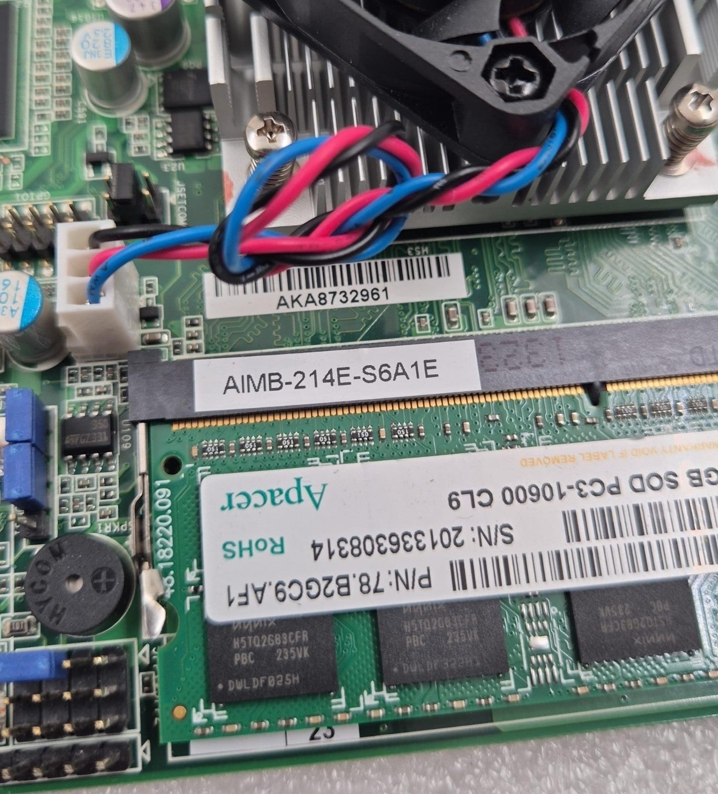 ADVANTECH AIMB-214E-S6A1E 08GSANM1002302 Mainboard W/ 4GB Memory