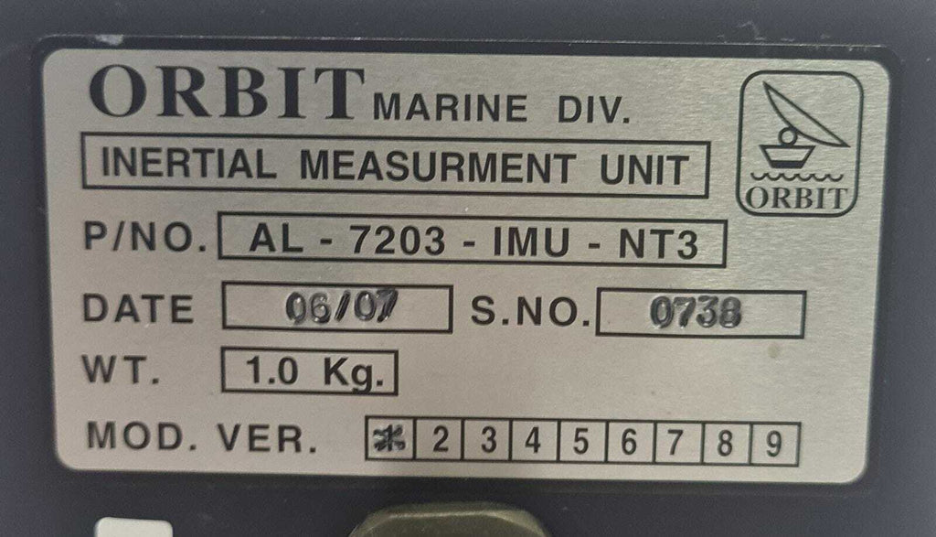 ORBIT Marine AL-7203-IMU-NT3 Inertial Measurements Unit for CS systems