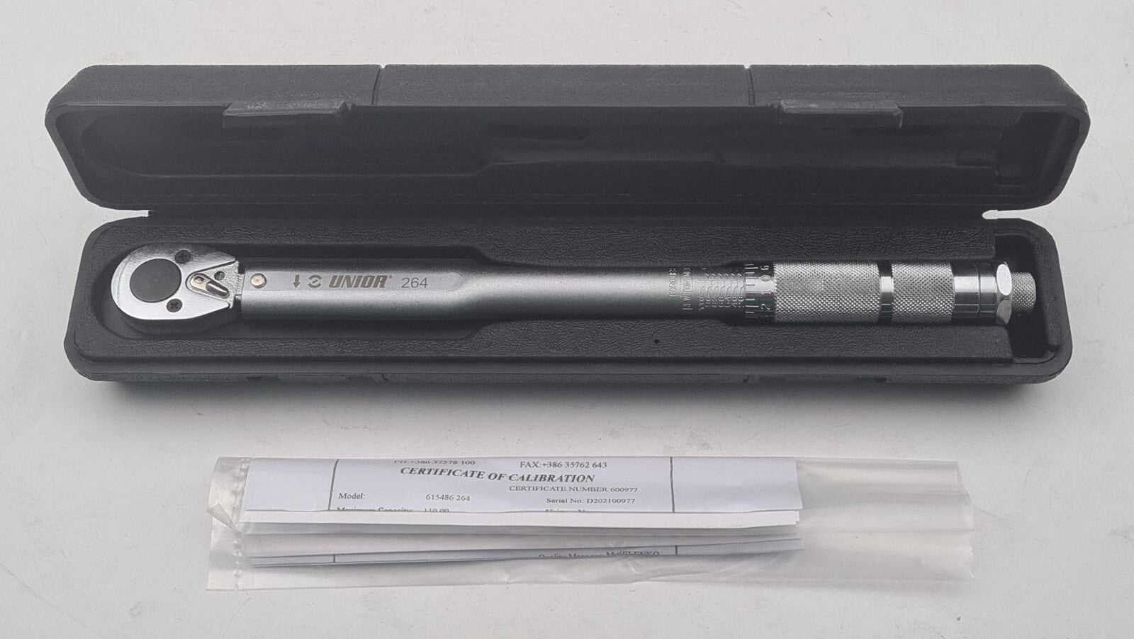 NEW - UNIOR 615486 264 Slipper Torque Wrench 5-110 Nm 3/8" Socket Tool