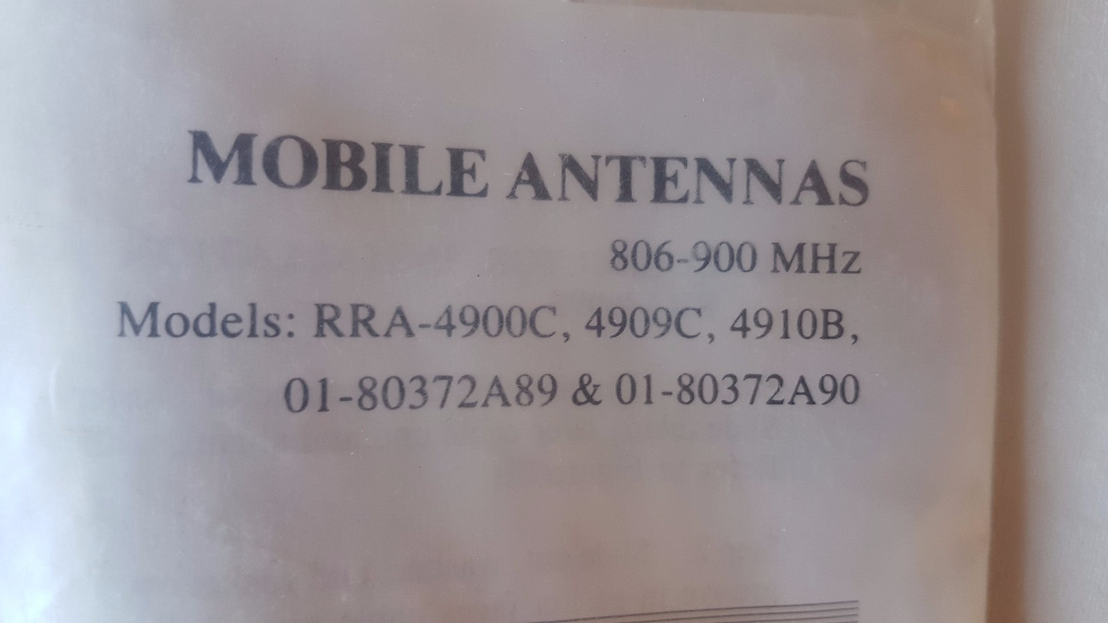 Motorola Mobile Radio Antenna Haf9067a 55128 806 900 Mhz Rra 4900c 4909c 4910b