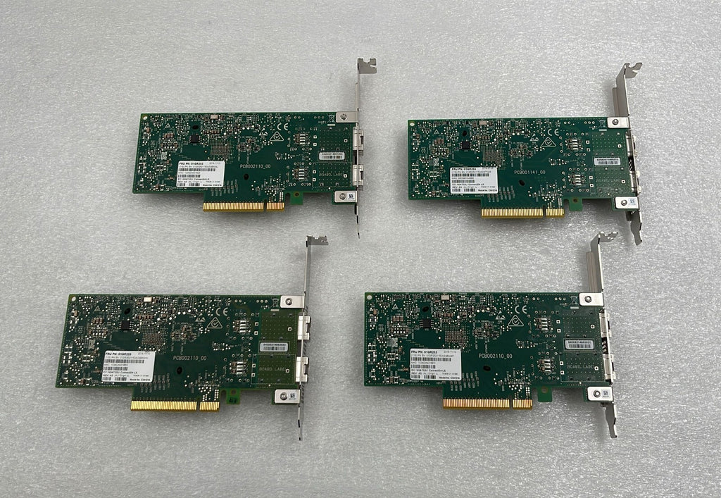 [LOT 4 PCS] Lenovo Mellanox 01GR253 01GR252 Dual Port Interface Card CX4121A