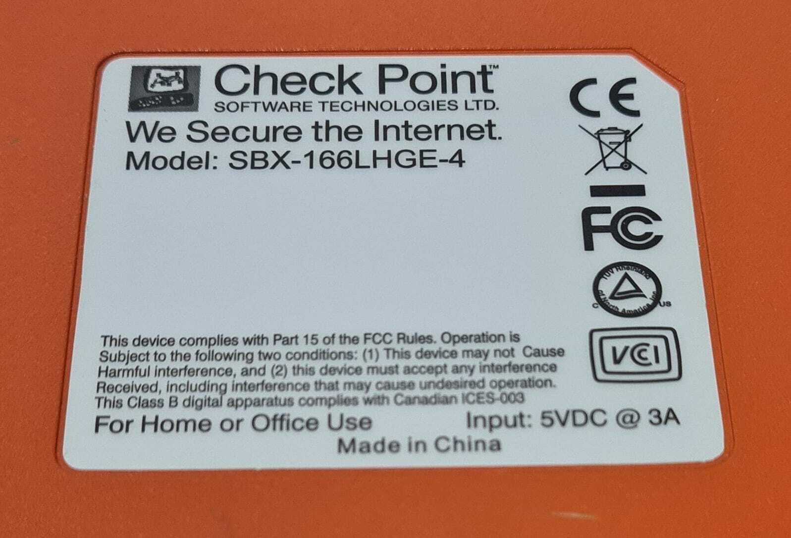 Check Point Safe@Office 500C Series Firewall Router Security SBXW-166LHGE-4 VPN