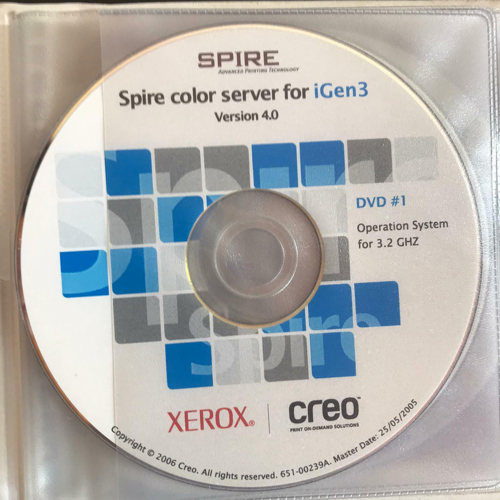 Creo Spire Color Server Xerox igen3 Ver. 4.0 Software & Documentation 634-00289A