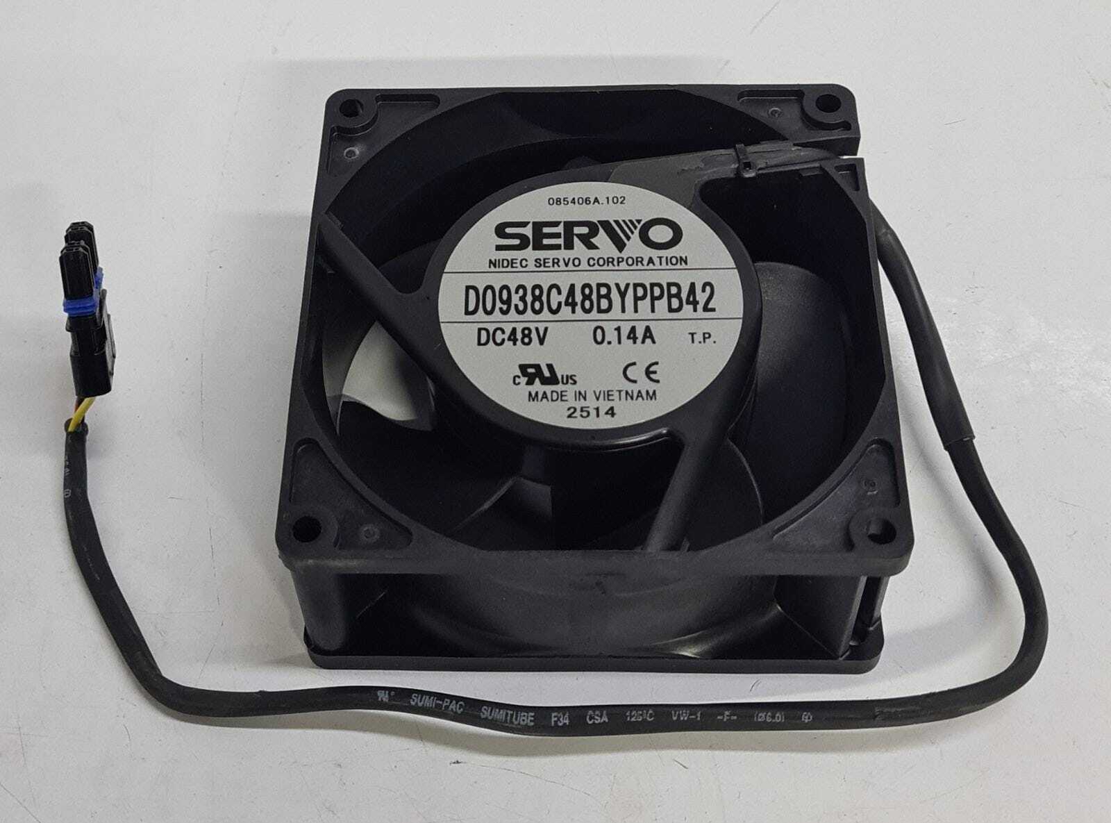 NIDEC SERVO D0938C48BYPPB42 085406A.102 2514 DC48V 0.14A Server Cooling Fan 92MM