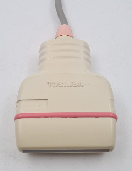 Toshiba PLG-805S 8MHz linear ultrasound transducer probe with integrated cable and Toshiba system connector