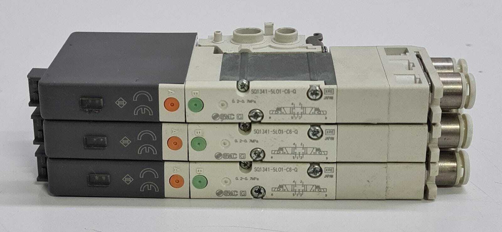 [LOT OF 2] SMC Solenoid Valve Manifold SQ1341-5LO1-C6-Q