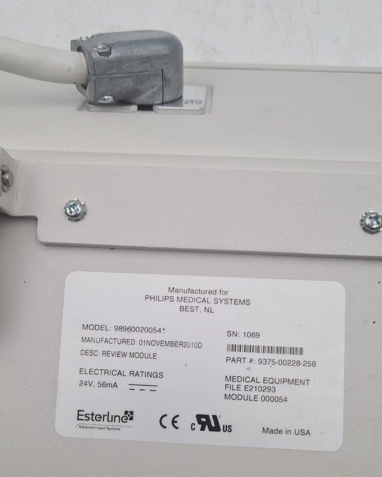 PHILIPS Esterline REVIEW MODULE 989600200541 9375-00228-258 Interface Panel