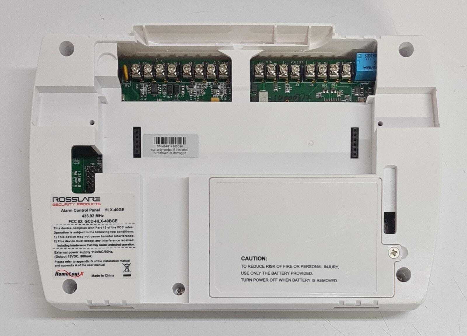 ROSSLARE SECURITY HOME LOGIX HLX40 Advanced Wireless Alarm Panel HLX-40GE