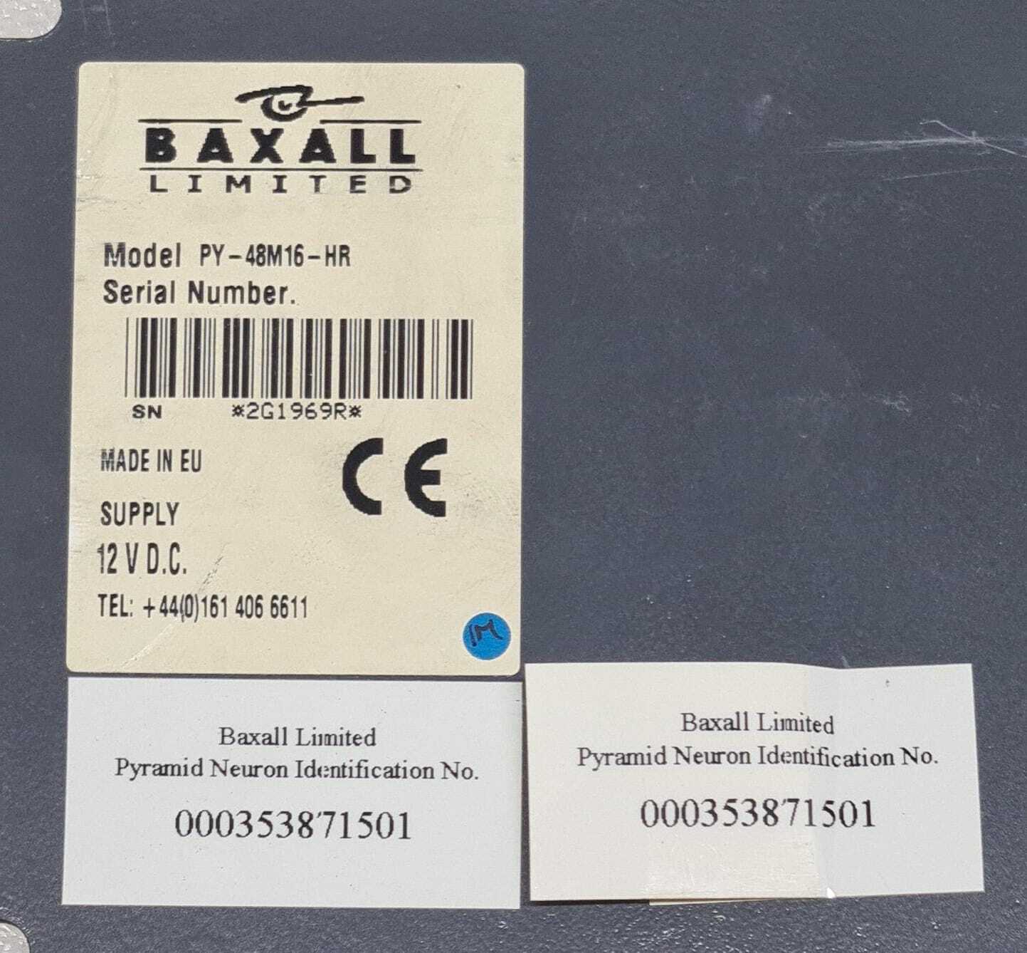 BAXALL PY-48M16-HR PYRAMID MATRIX MatrixPY-48M 48M16 CCTV Control Panel