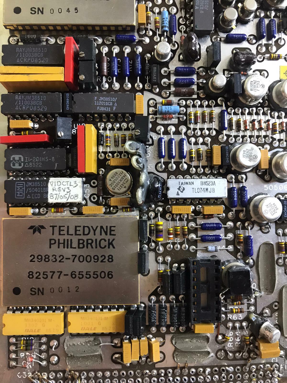 Teledyne Medical Motorola Philbrick Dale CGGJX JM38510 tl074mjb Chip Recovery