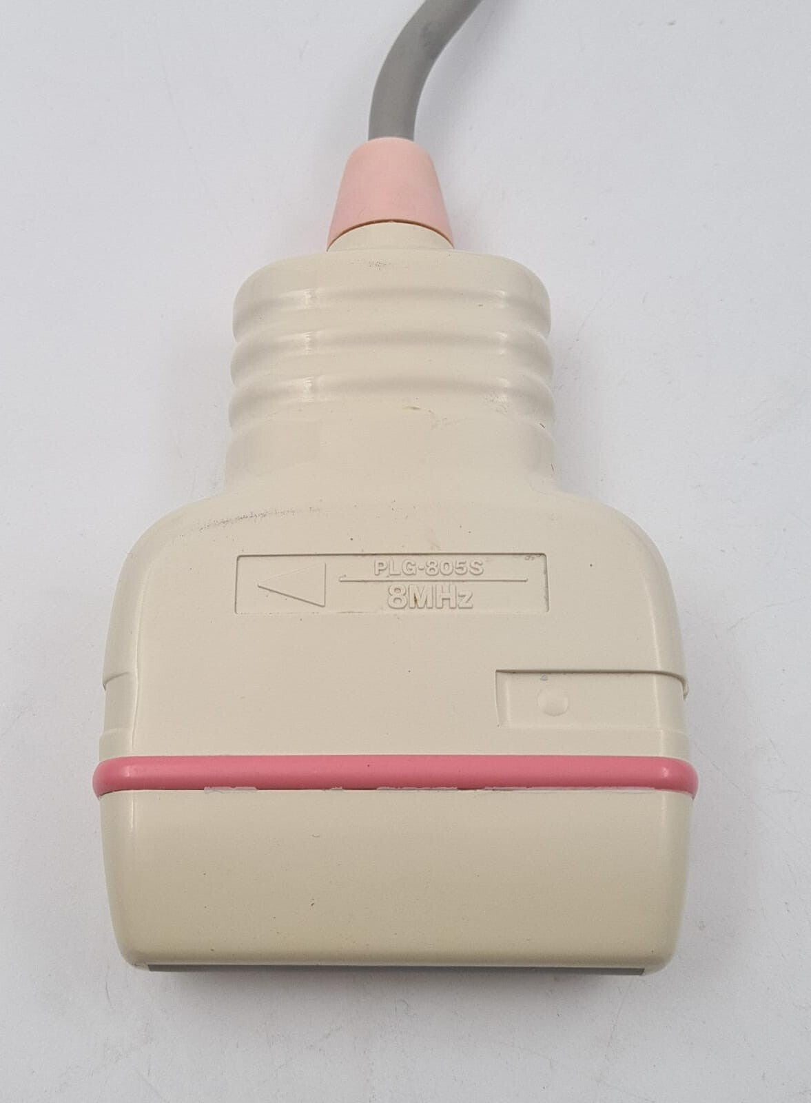 Toshiba PLG-805S 8MHz linear ultrasound transducer probe with integrated cable and Toshiba system connector