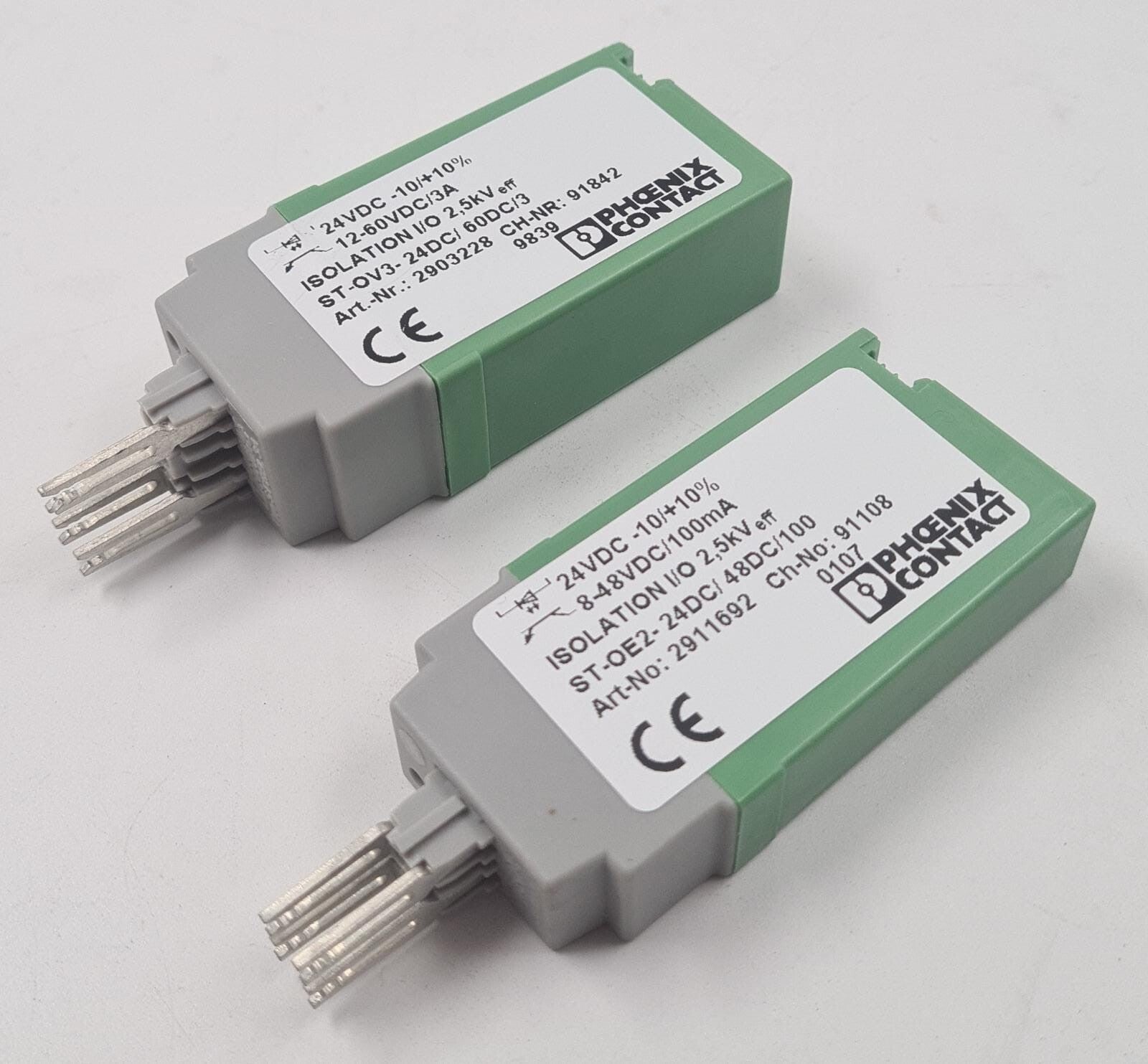 PHOENIX CONTACT 2903228 ST-OV3 & 2911692 ST-OE2 ISOLATION I/O Solid State Relay