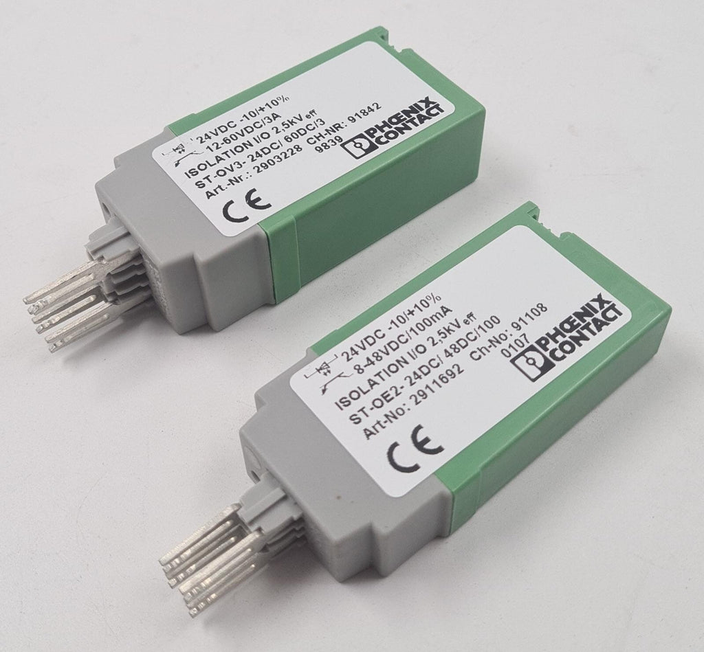 PHOENIX CONTACT 2903228 ST-OV3 & 2911692 ST-OE2 ISOLATION I/O Solid State Relay