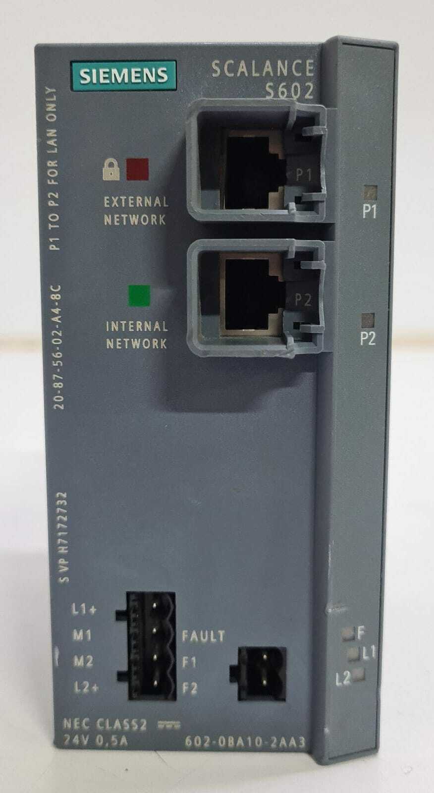 Siemens SCALANCE S602 SIMATIC Net Security Module 602-0BA10-2AA3 SVP H7172732