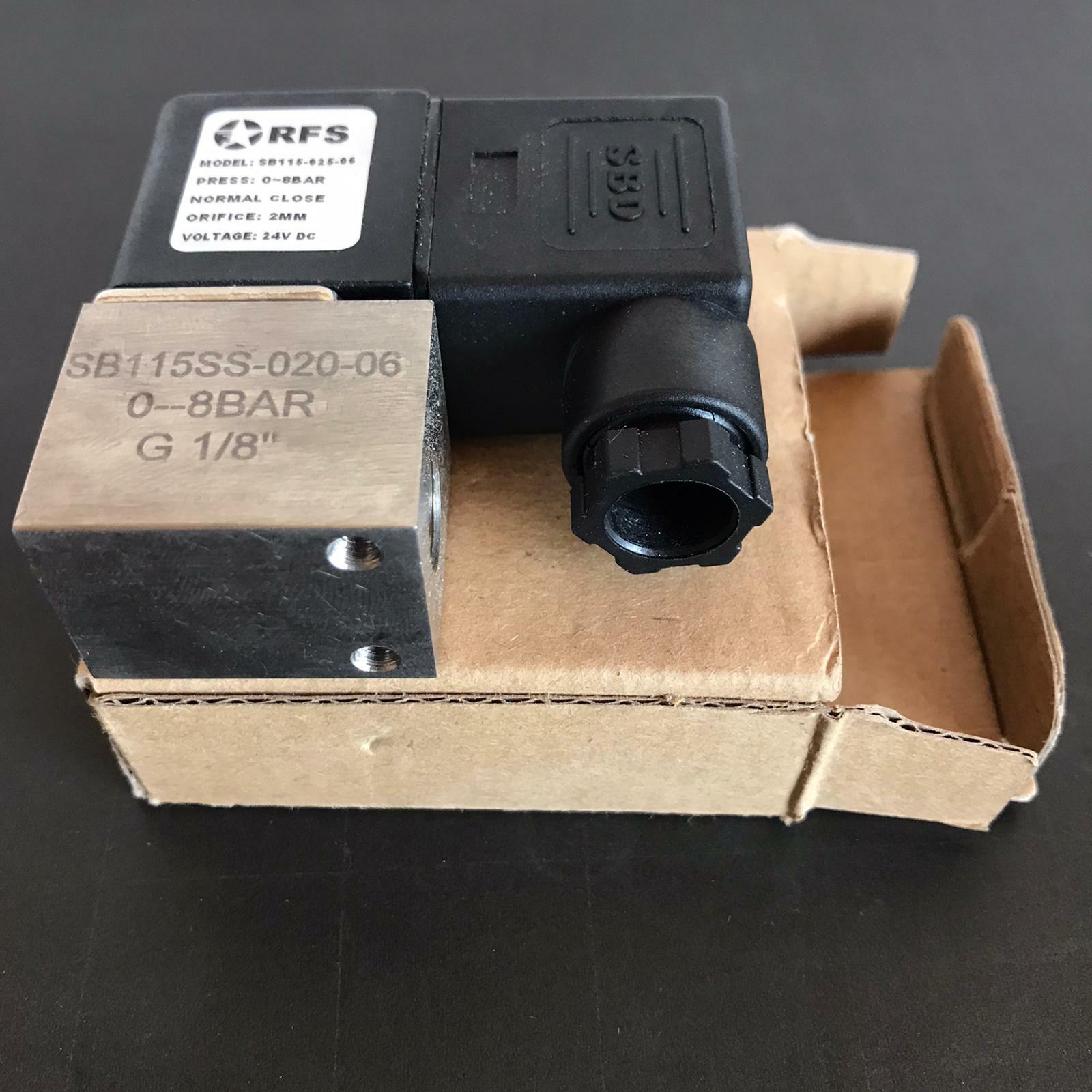 RFS SOLENOID VALVE Electromagnetic SB115-025-06 0-8Bar g 1/8"