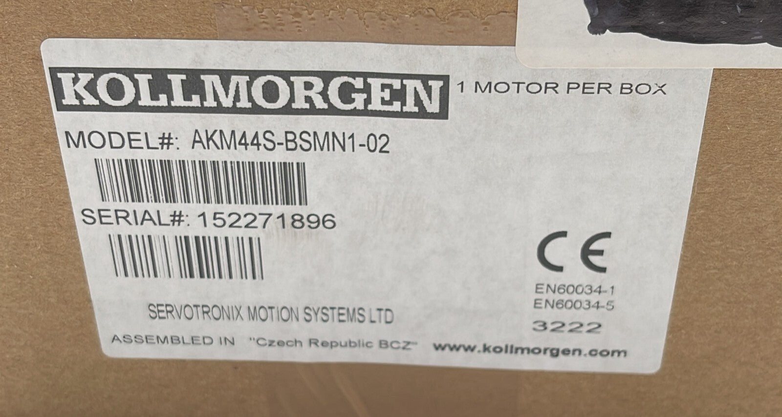 NEW - Kollmorgen AKM44S-BSMN1-02 PM SERVO MOTOR