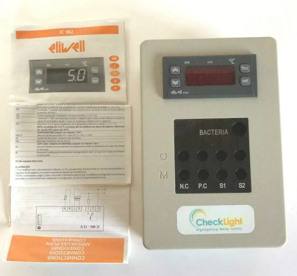 Eliwell Bacterial Electronic Thermostat W/ IC902 For Vials Lab