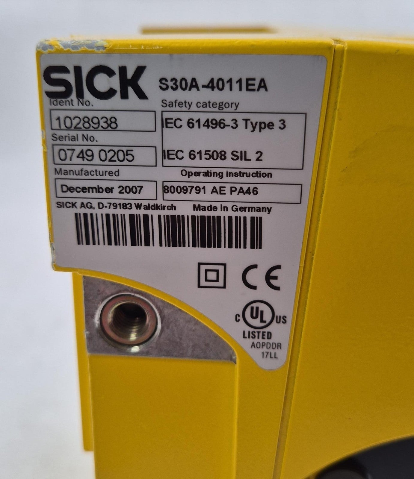 SICK S30A-4011EA 1028938 Safety Laser Scanner S30A-XXXXEA **FOR PARTS**