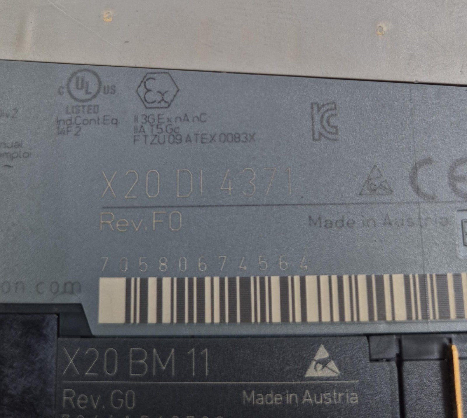 [LOT 3 PCS] B&R Automation X20 DI 4371 Digital Control Module W/ X20 BM 11