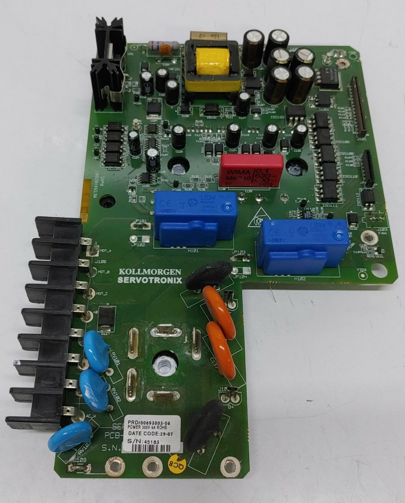 KOLLMORGAN SERVOTRONIX PRDr00693003-06 POWER 300V 6A ROHS