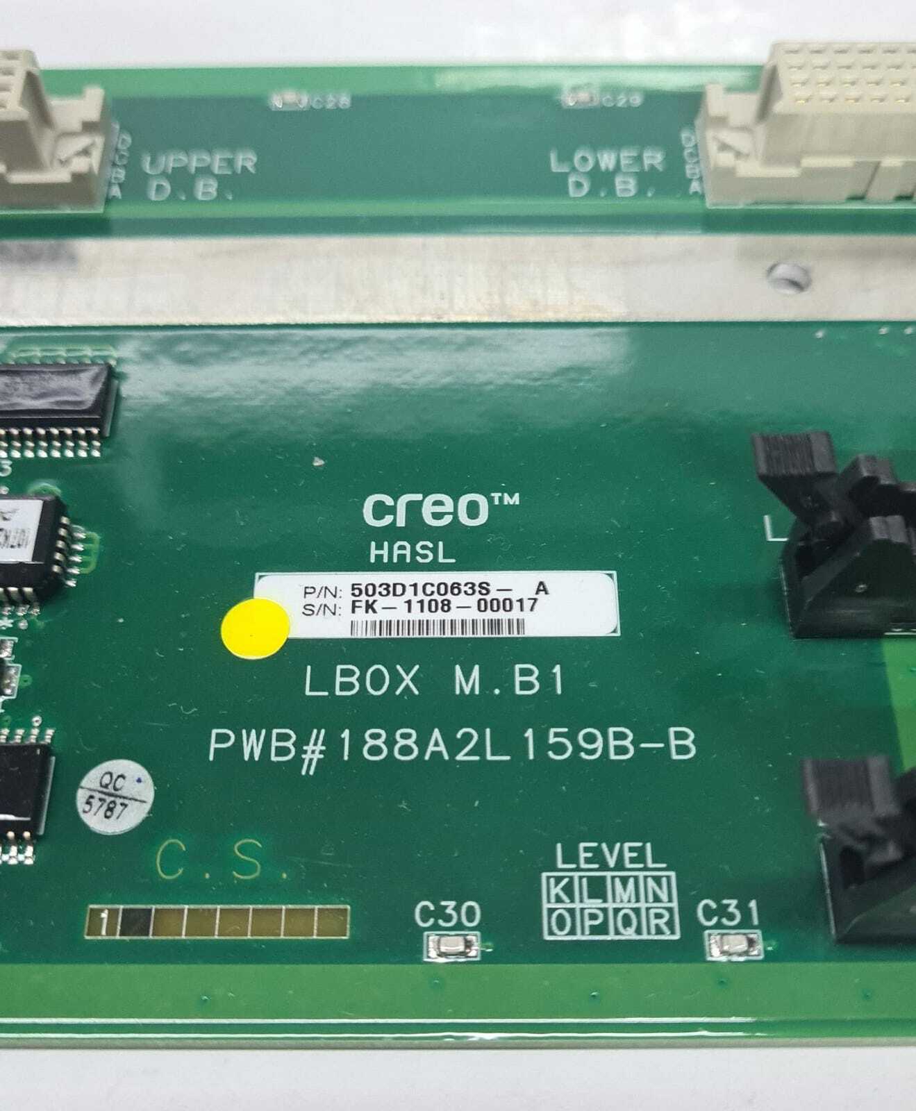 CREO HASL 503D1C063S- A LBOX M.B1 PWB 188A2L159B- B Exp Data LOTEM
