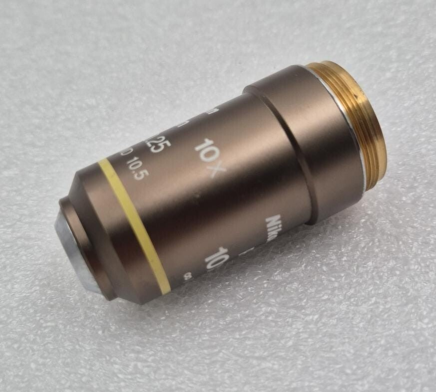 Nikon Plan 10X/0.25 ∞/- WD 10.5 Microscope Objective Lens 10X