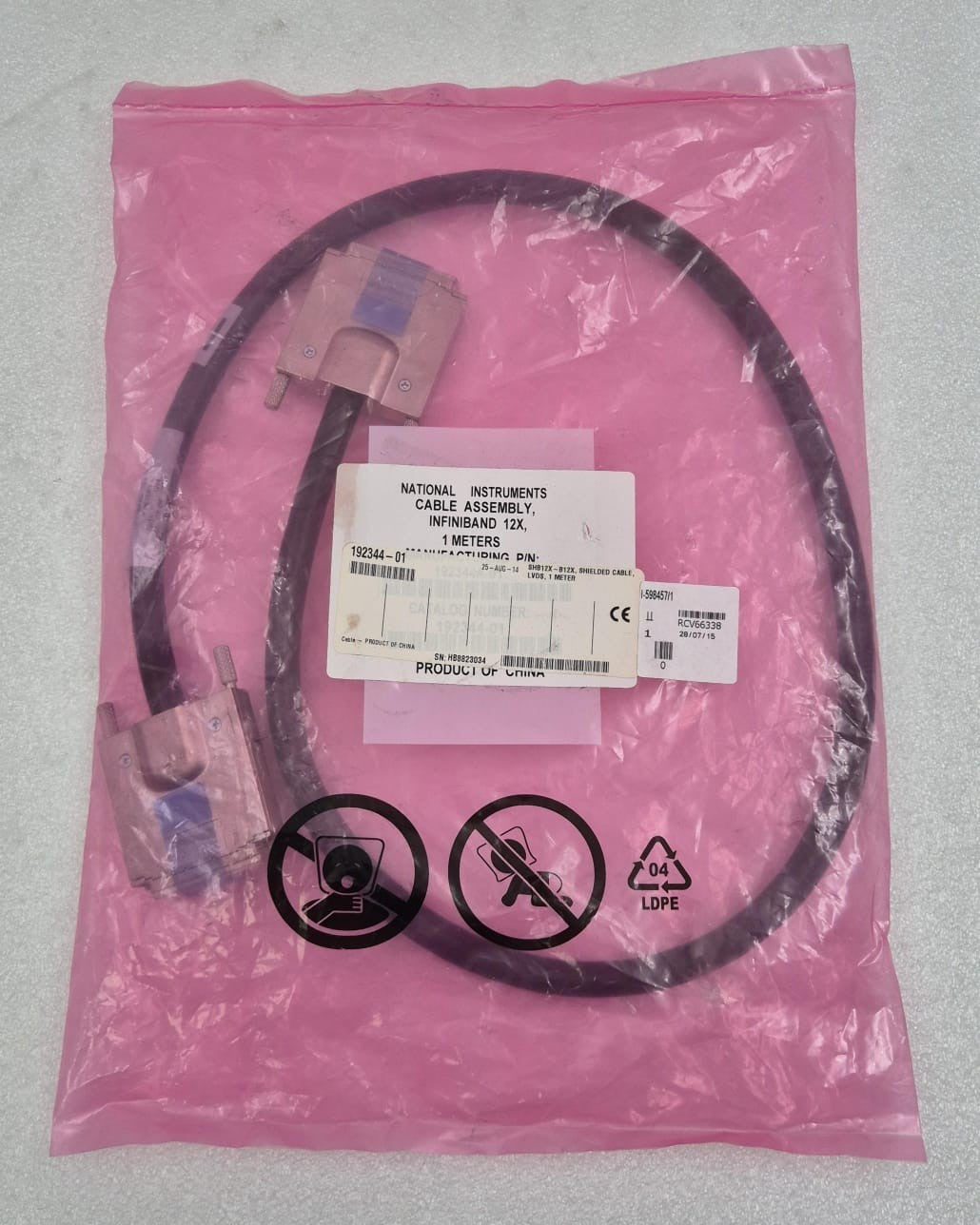 NEW - NATIONAL INSTRUMENTS 192344-01 SHB12X-B12X LVDS Shielded Cable Assembly 1m