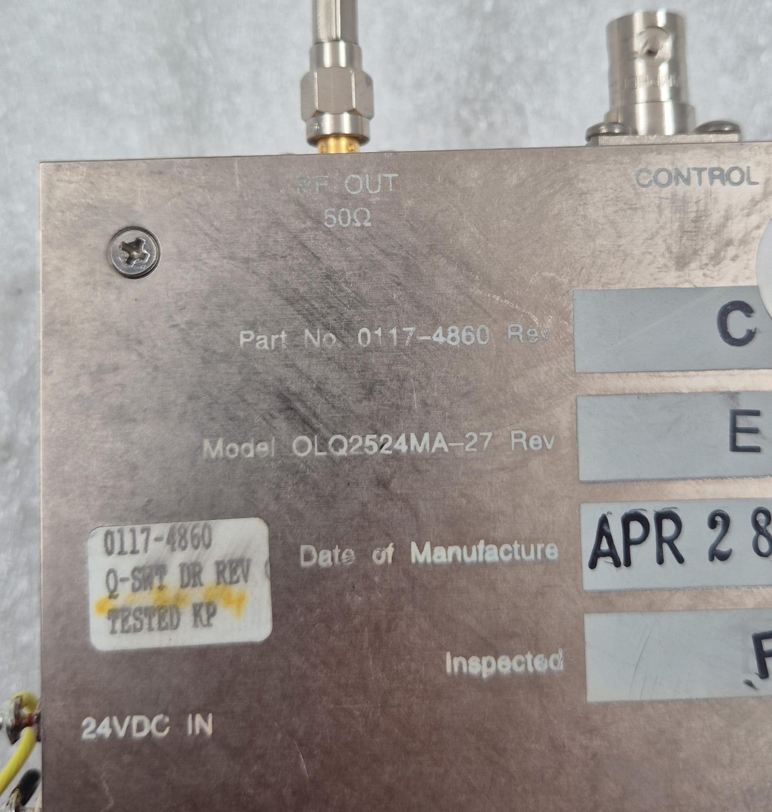 Optronic 0117-4860 Q-SWT DR DRIVER OLQ2524MA-27 LaserScope Aura i / LYRA Laser