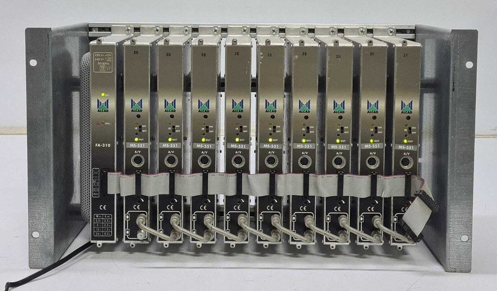 ALCAD Transmodulator Chassis FA-310 Power Supply & 9* MS-551 Amplifier for MATV