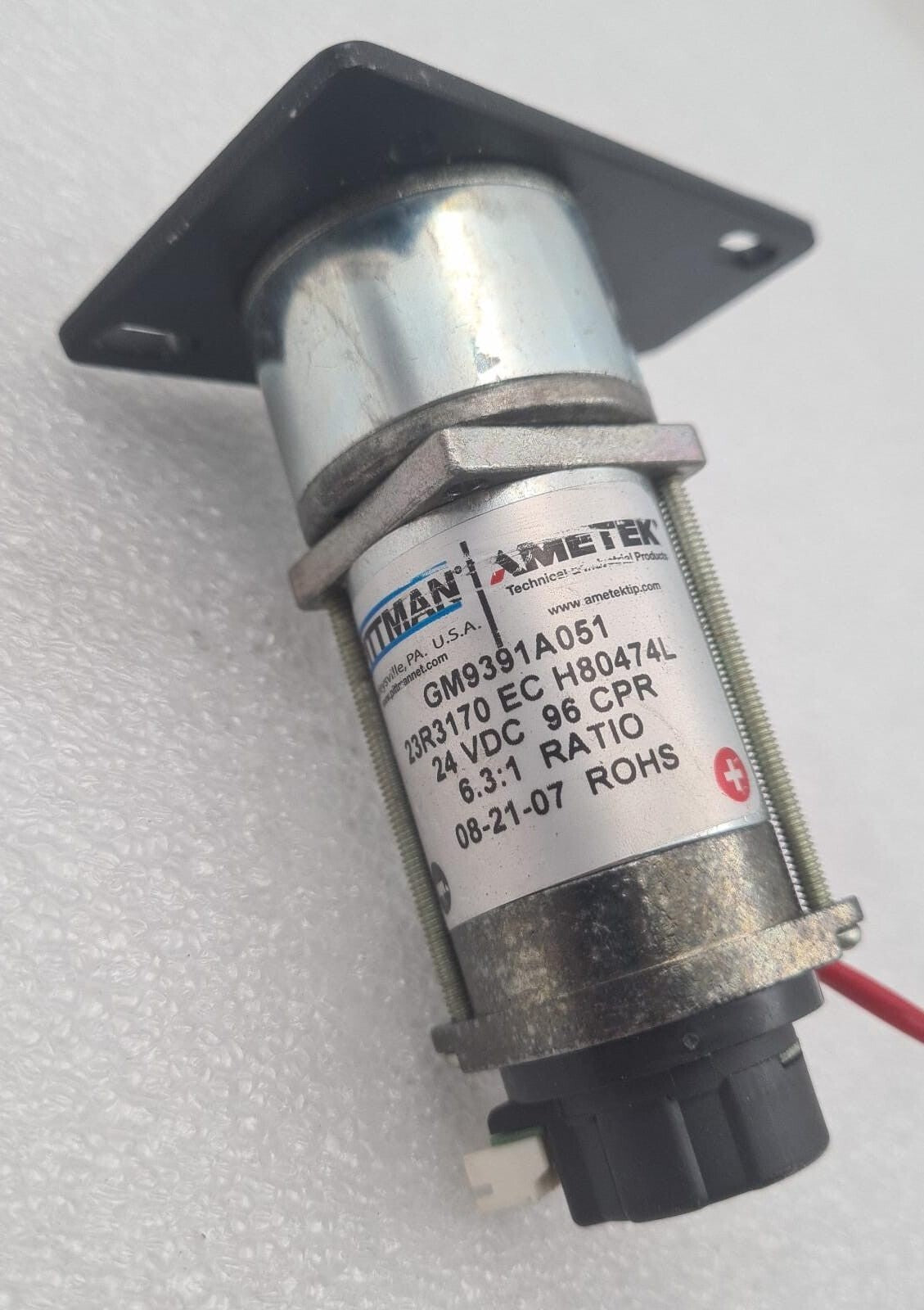[LOT OF 2] Pittman Ametek GM9391A051 Motor 23R3170 EC H80474L 24VDC 96 CPR