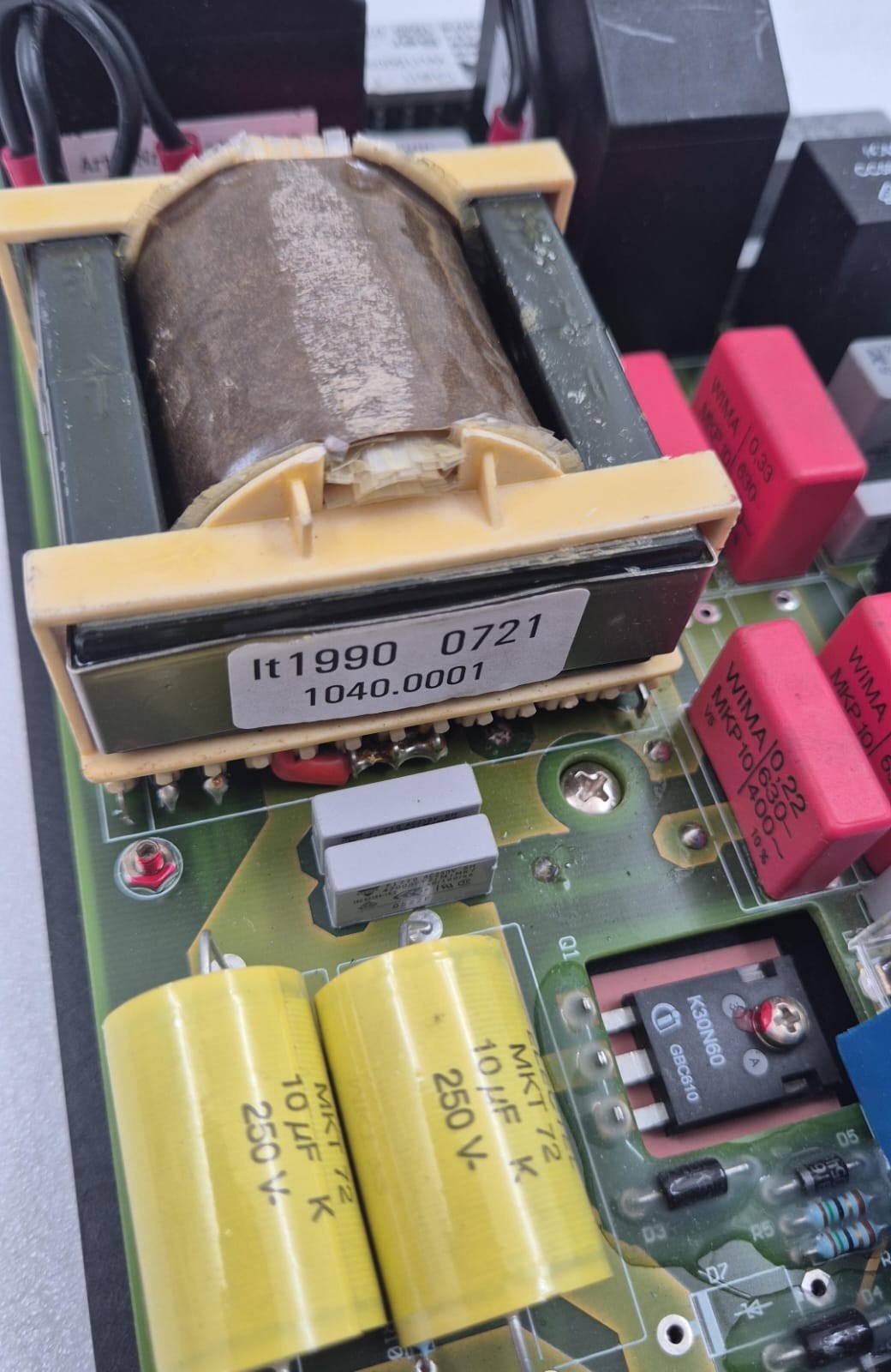 WEBER SONOPOWER WU 1500 SP 25 internal transformer assembly