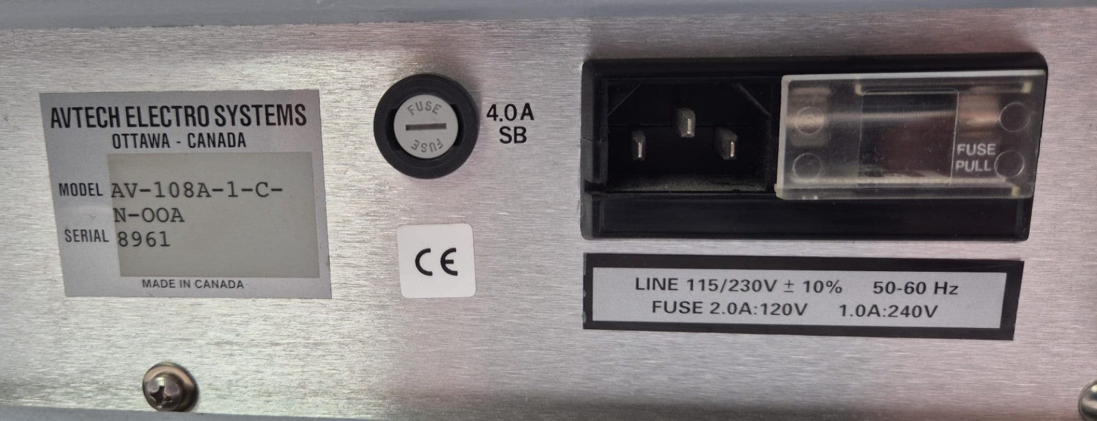 AVTECH AV-108A-1-C-N-OOA Laser Driver PULSED CONSTANT CURRENT GENERATOR