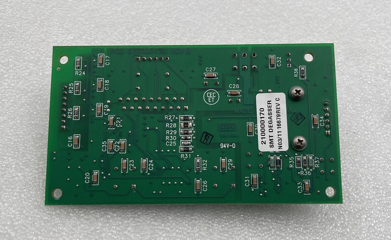 Waters SMT Degasser 210000170 Control Board PCB 510000170