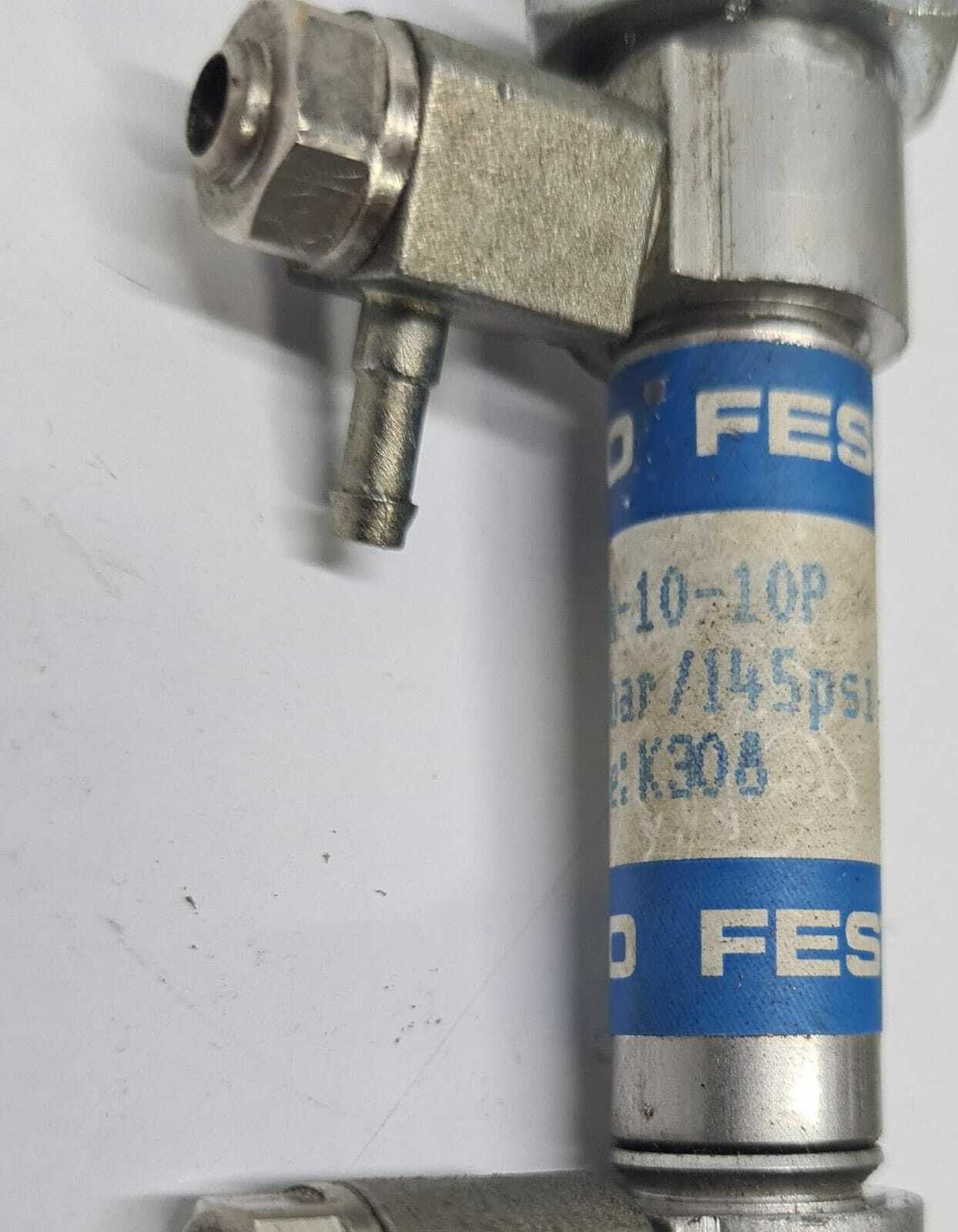 [LOT OF 2] Festo DSN-10-10P Pneumatic Rod Cylinder Air Double Acting