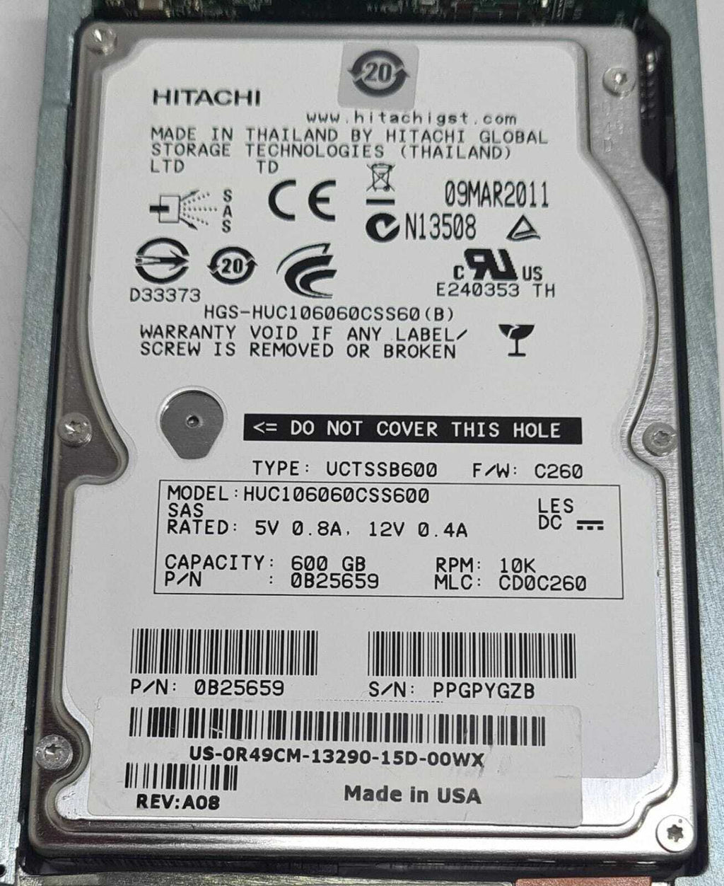 [LOT OF 7] HITACHI PROTECH 0B25659 HUC106060CSS600 600GB 2.5