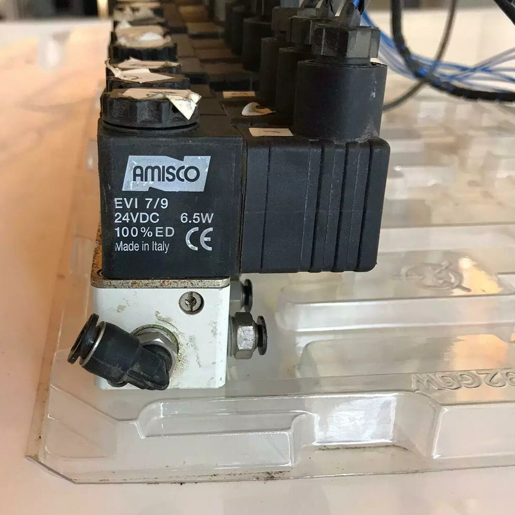 3 Pcs AirTAC 3V1-06 Solenoid Valve Manifold W/ IP65 Solenoid Coil